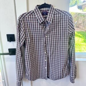 Untuckit Men's Red White Shirt Small Slim